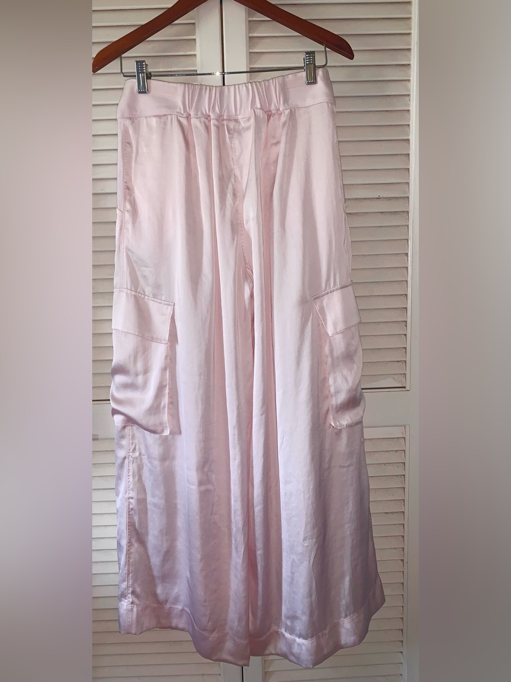 Free People Kiss & Tell Wide Leg Cargo Pants Light Pink Small - Picture 5 of 8